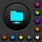 Network folder dark push buttons with color icons