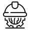 Network gear helmet icon, outline style