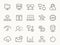 Network Hosting and Servers Line Icons