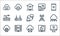 network line icons. linear set. quality vector line set such as computer, email, cloud, folder, online server, plug and socket,