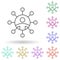 Network, link multi color icon. Simple thin line, outline vector of professional seo icons for ui and ux, website or mobile