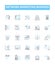 Network marketing business vector line icons set. Network, Marketing, Business, MLM, Direct, Selling, Home-Based