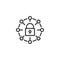 Network protection line icon