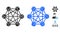 Network Relations Mosaic Icon of Circle Dots