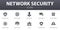 Network security simple concept icons