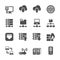 Network and server icon set, vector eps10
