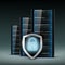 Network servers with a shield. Security database.