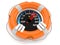 Network speed meter character inside life buoy