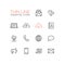 Network and Technology Symbols - thick line design icons set