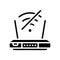 network troubles repair computer glyph icon vector illustration