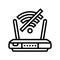 network troubles repair computer line icon vector illustration