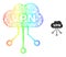 Network VPN Cloud Web Mesh Icon with Spectrum Gradient