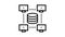 network working digital processing line icon animation