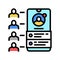 networking application color icon vector illustration