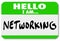 Networking Nametag Sticker Meeting People Making Connections