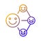 Networking talent gradient linear vector icon