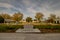 The Neugebaude castle with its park in late summer Vienna, Austria