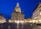 Neumarkt and Frauenkirche at night in Dresden