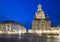 Neumarkt near Frauenkirche at night in Dresden