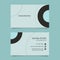 Neumorphic Horizontal Business Card In Front And Back Side