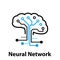 Neural network concept. Connected cells with links. High technology process. Deep Learning.