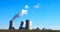 Neurath lignite fired power station by RWE in Germany, pollution of carbon dioxide emissions