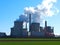 Neurath lignite fired power station by RWE in Germany, pollution of carbon dioxide emissions