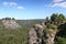 Neurathen Castle at rocks Bastei in Rathen, Saxon Switzerland