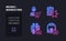 Neuro marketing purple solid gradient desktop icons