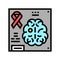 neuro-oncology researching color icon vector illustration
