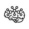 neurochemistry neuroscience neurology line icon vector illustration