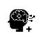 Neurological department black glyph icon