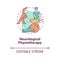 Neurological physiotherapy concept icon