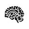neurology brain glyph icon vector illustration