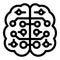 Neurology brain icon, outline style