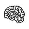 neurology brain line icon vector illustration