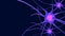 Neuron background with place for text. Nerve cells. Neurons. Neural network background. 3D-rendering.