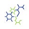 neuron cell biotech nanotechnology molecule logo vector icon