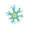 Neuron doodle icon, vector illustration