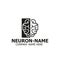 Neuron logo, brain logo - flat Vector illustration