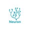 Neuron Nerve Cell or Coral Seaweed logo design inspiration