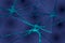 Neuron system wireframe mesh model. Peripheral,