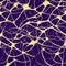 Neuronal network, seamless pattern in purple and yellow. AI generative illustration, pattern generated by AI
