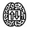 neuroplasticity neuroscience neurology line icon vector illustration