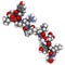 Neurotensin neurotransmitter peptide (Q1E mutated). 3D rendering based on protein data bank entry 2lne