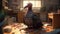 Neuroticism Turkey Vulture In Chaotic Office