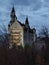 Neuschwangau castle Autumn forest twilight