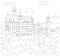 Neuschwanstein Castle. Coloring book for kids