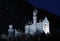 Neuschwanstein Castle at night