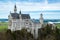 Neuschwanstein castle, view from Marienbrucke, Fussen.